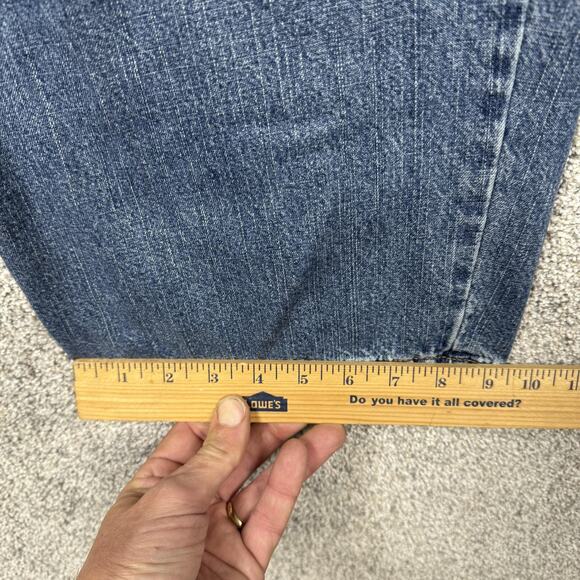 Vintage LA Blues Jeans Womens 28W Plus Blue Denim Relaxed Fit Tapered Leg 90s - Picture 3 of 11